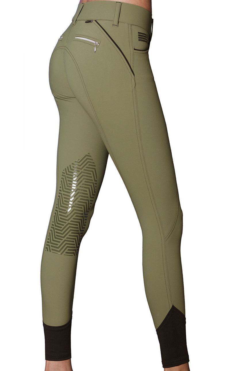 Aubrie Pro Meryl® Knee Patch Breech Olive