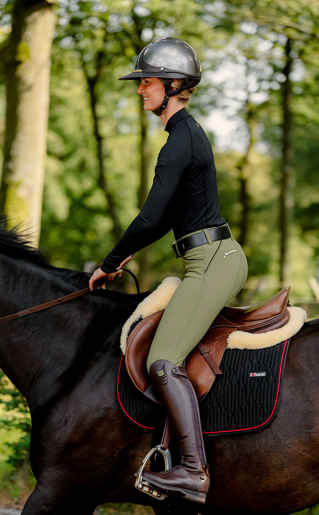 Aubrie Pro Knee Patch Breech Olive